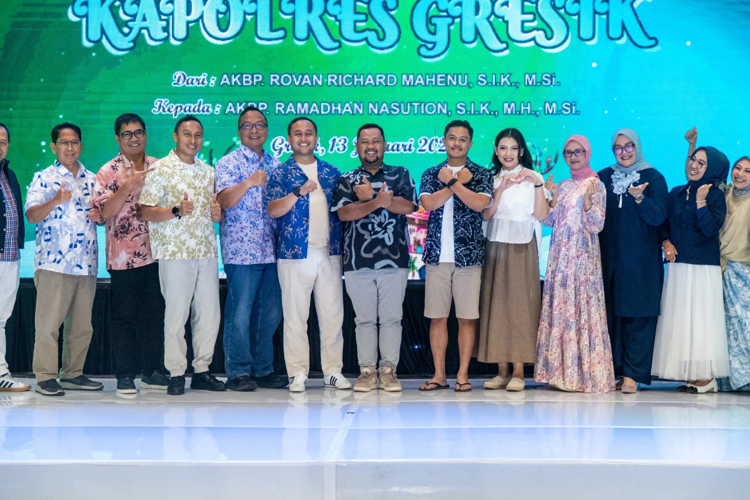 Pisah Sambut Kapolres Gresik, Bupati Apresiasi Dedikasi AKBP Rovan dan Sambut Kapolres Baru