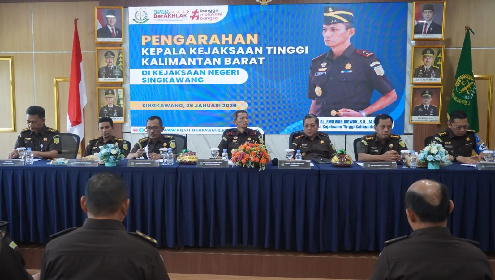 Kajati Kalbar Kunjungan Kerja pada Kejari Singkawang, Berikan Pengarahan kepada Jajaran