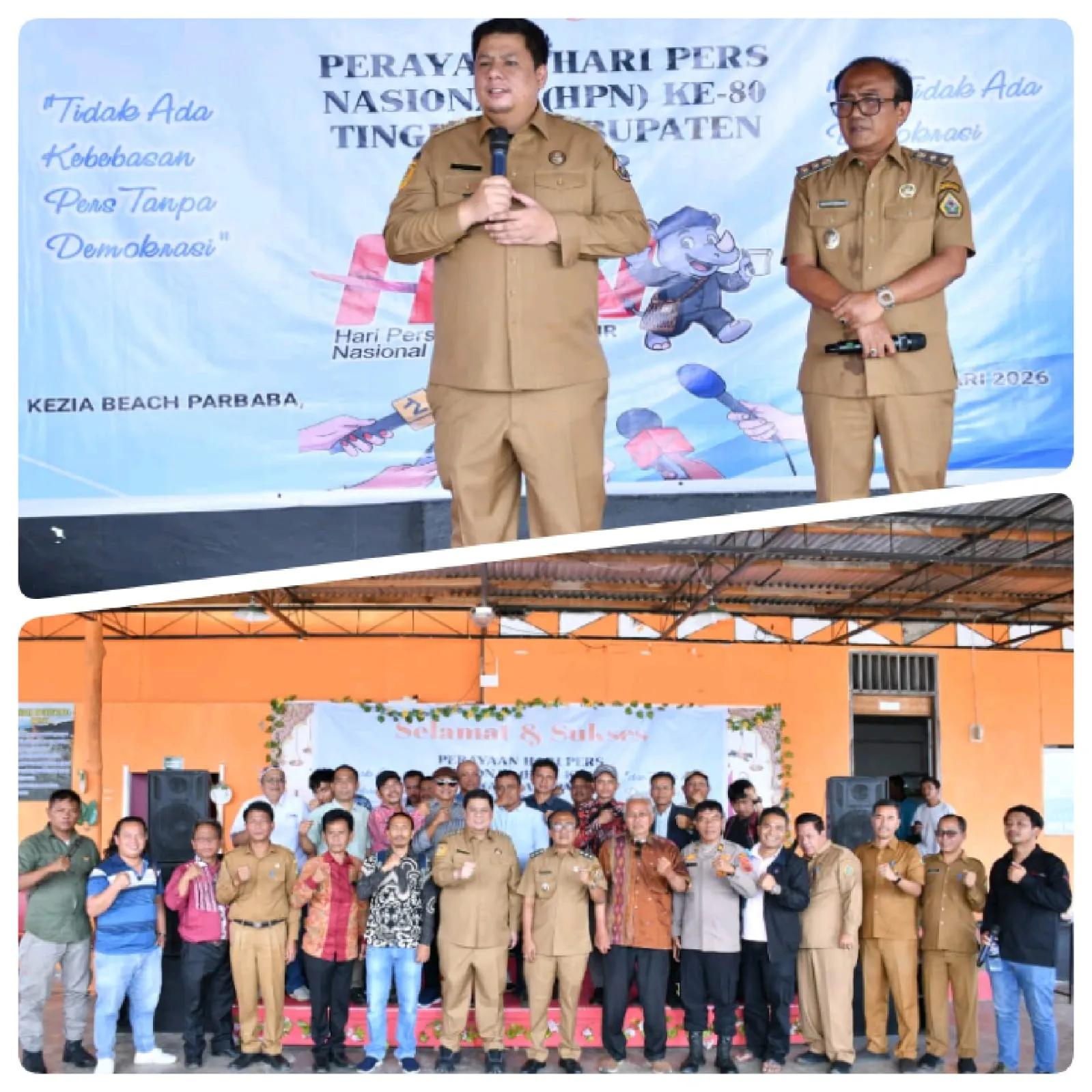 Bupati dan Wabup Samosir Hadiri Perayaan Hari Pers Nasional