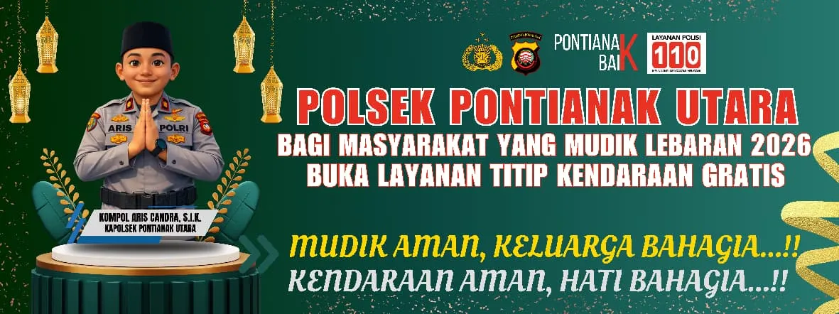 Polsek Pontianak Utara Terima Penitipan Kendaraan Ditinggal Mudik Lebaran