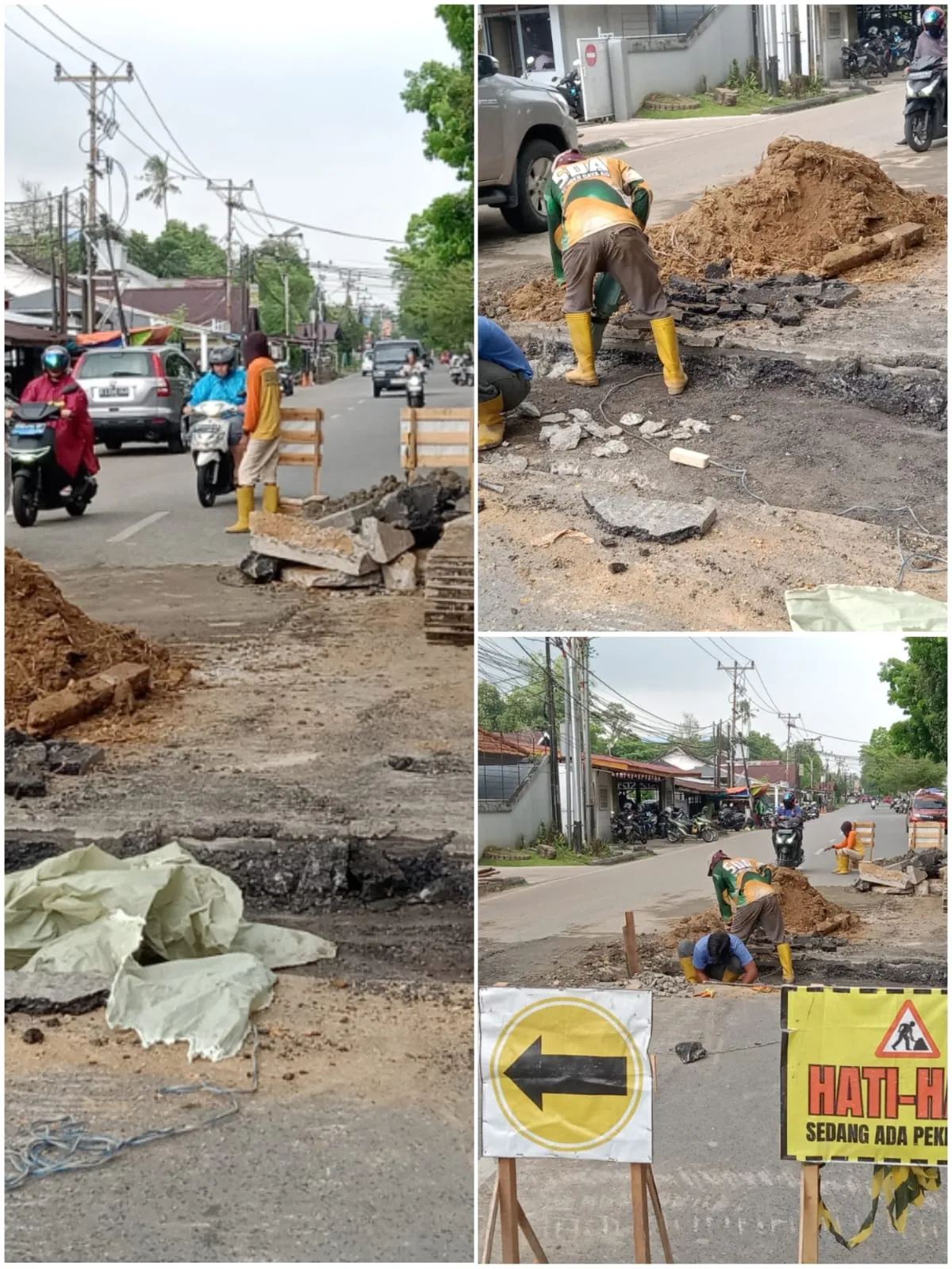 Dijalan Poros Perdana Sekarang Ini Dipasang Box Culvert
