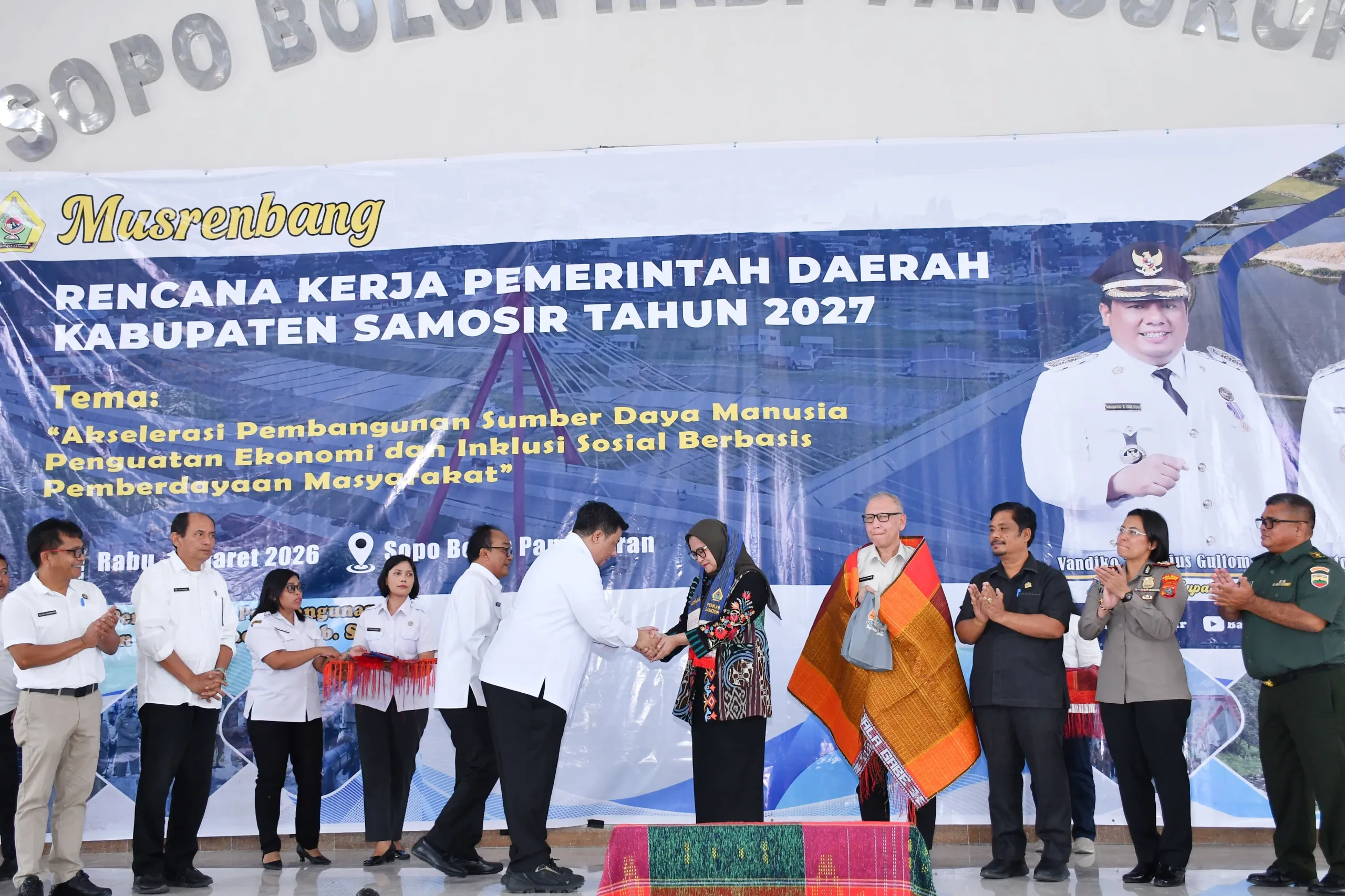 Bupati Samosir Buka Musrenbang RKPD 2027, Dorong Pembangunan SDM dan Penguatan Ekonomi