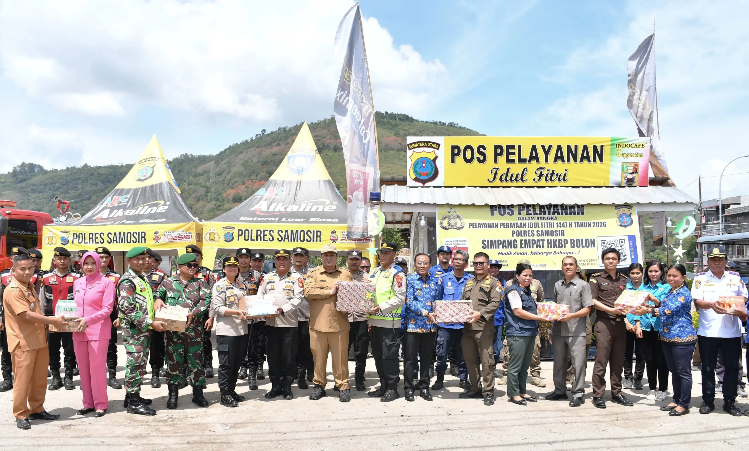 Bupati-Wabup Samosir Monitoring Pos Pengamanan Lebaran 2026, 10 Pos Disiagakan