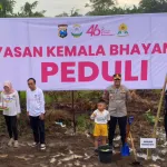 Peduli Lingkungan, Bhayangkari Cabang  Polres Pasuruan Kota Gelar Penanaman Pohon Peringati Hari Kemala Bhayangkari ke-46