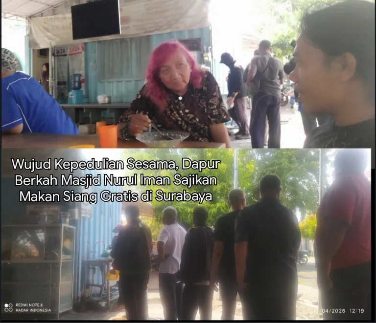 Wujud Kepedulian Sesama, Dapur Berkah Masjid Nurul Iman Sajikan Makan Siang Gratis di Surabaya