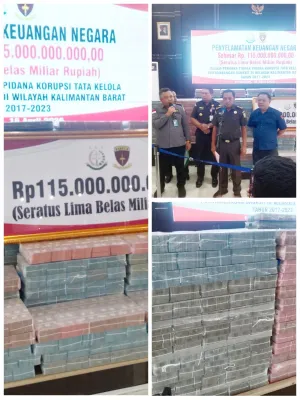 Kejati Kalbar berhasil.menyelamatkan.uang.sebesar Rp.115.Milyar Rupiah.