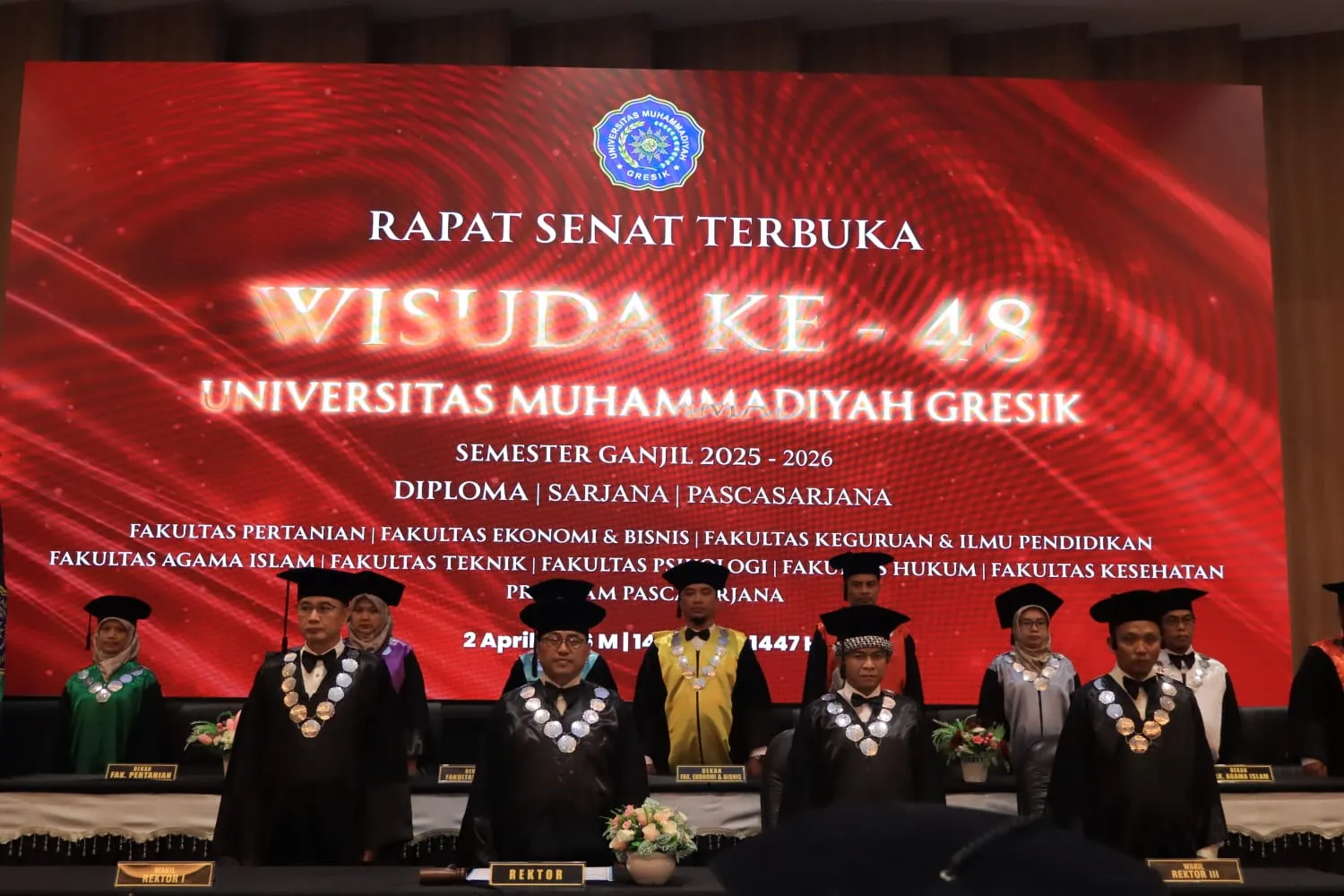 Wisuda UMG ke-48, Wabup Gresik Ajak Lulusan Jadi Wirausahawan di Tengah Tantangan Global