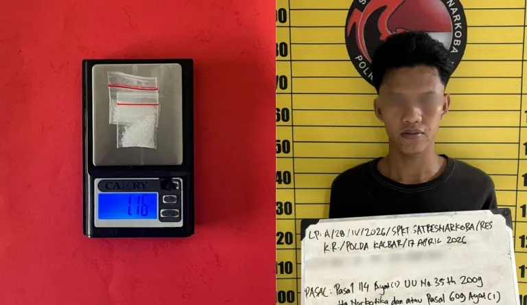Cuan Haram di Balik Pintu Kamar: Pengedar Sabu Asal Sungai Kakap Diringkus Polisi