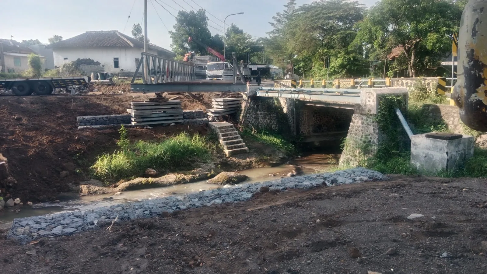 Jembatan Krajan Dibangun Lebih Lebar, Akses Warga Tongas Dipastikan Tetap Lancar