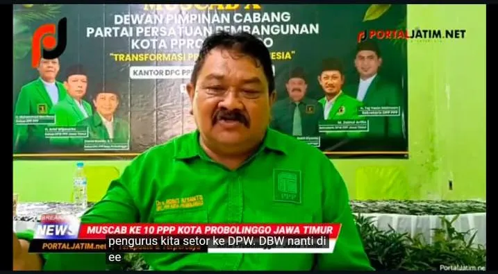 Drs. Robit Riyanto Sampaikan Mekanisme Penetapan Pengurus dalam Muscab X PPP Kota Probolinggo