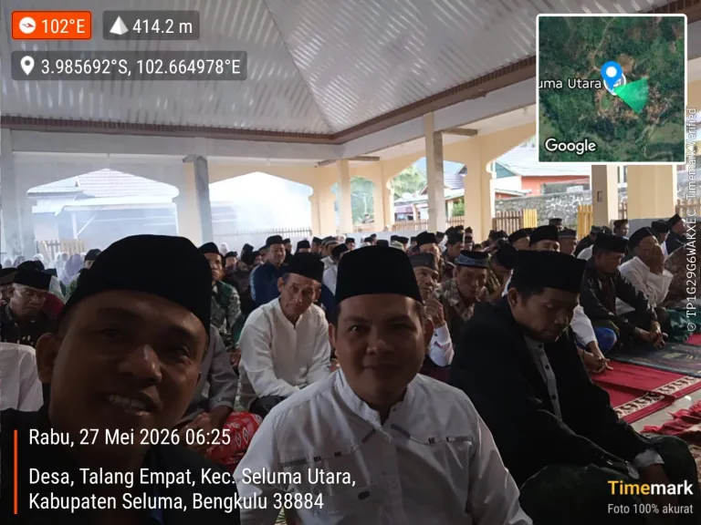 Warga Desa Talang Empat, Korban hari raya idul Adha sebanyak 19 ekor hewani walaupun di berada di daerah terpencil dan Jalan kategori sangat tidak layak