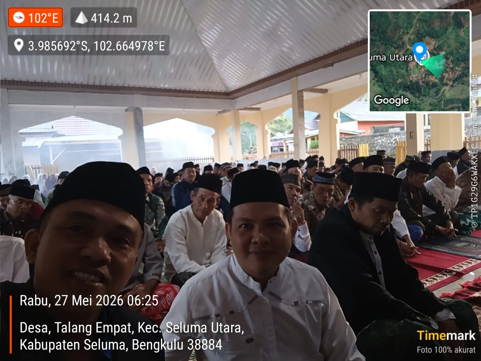 Warga Desa Talang Empat, Korban hari raya idul Adha sebanyak 19 ekor hewani walaupun di berada di daerah terpencil dan Jalan kategori sangat tidak layak