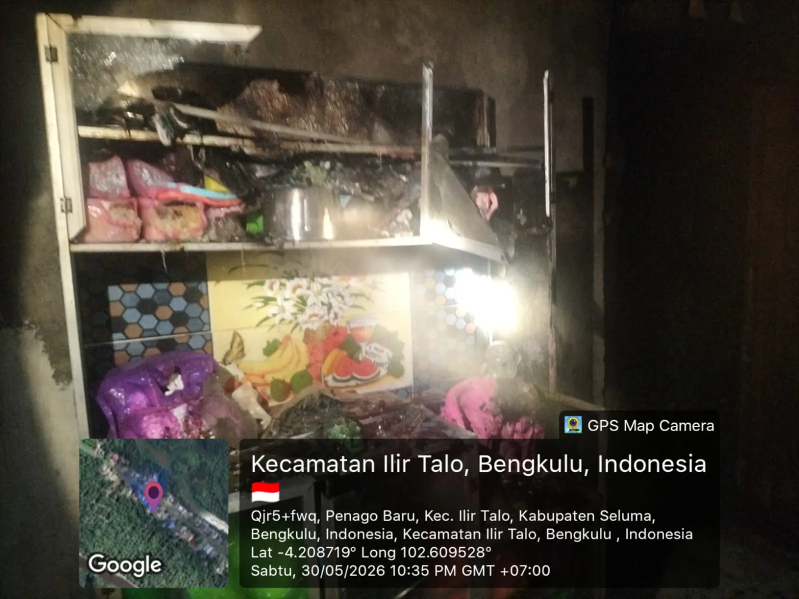Kebakaran Rumah Warga di Desa Penago Baru Kerugian Ditaksir Capai Rp 30 Juta Diduga korsleting