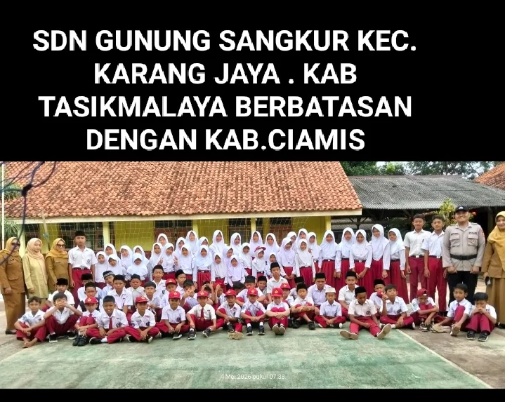 SDN Gunungsangkur Kab. Tasikmalaya Letak Geografisnya Dipelosok Desa-Deda Ujung Perbatasan Dengan Kabupaten Ciamis Namun Kebersihan , Disiplin Serta Ahlaq Anak Anak yang Kuat Akan Pondasi Religius Islami Patut Dijadikan Contoh