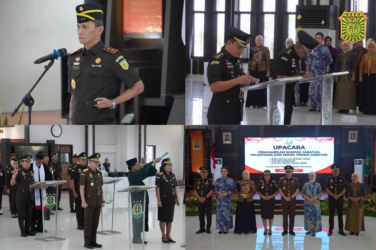 Kajati Kalbar Kembali Lantik Tiga Pejabat Penting