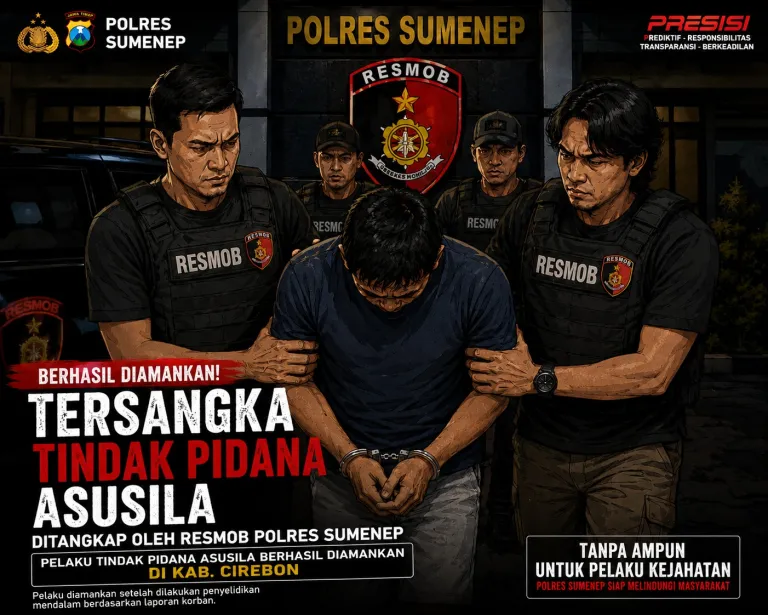 *Terlibat Kejahatan Asusila, Seorang Kakek Ditangkap Satreskrim Polres Sumenep di Cirebon*