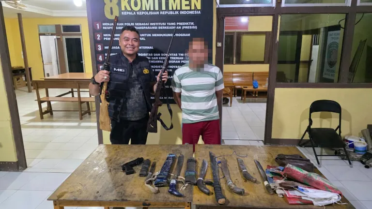 Ancam Warga Dengan Senjata Api Rakitan, Pria Di Kecamatan Manis Mata Di Ringkus Polisi