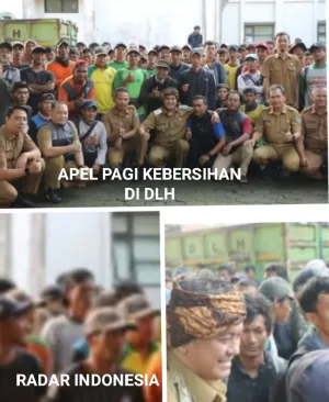 PLH. Wali Kota Pimpin Langsung Apel Kebersihan Di halaman Kantor LH Kota Tasikmalaya