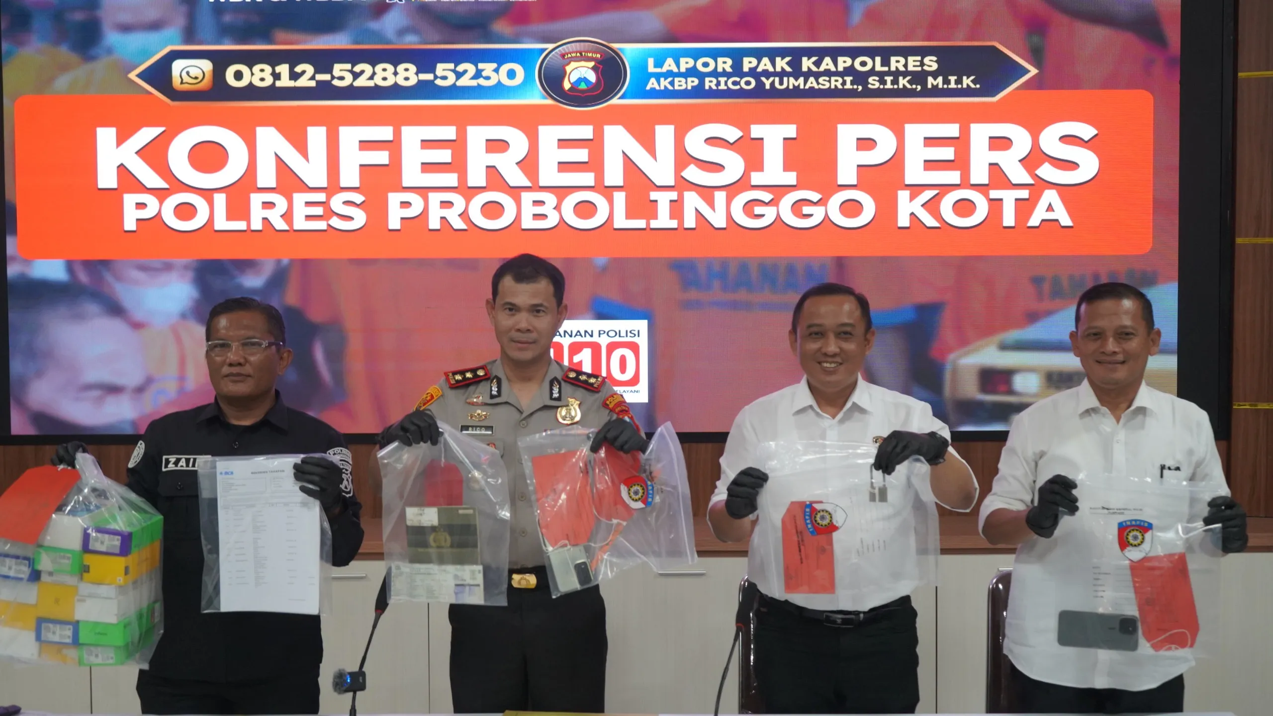 Berawal dari Curanmor Honda CBR, Polres Probolinggo Kota Ungkap 3 Kasus Pencurian