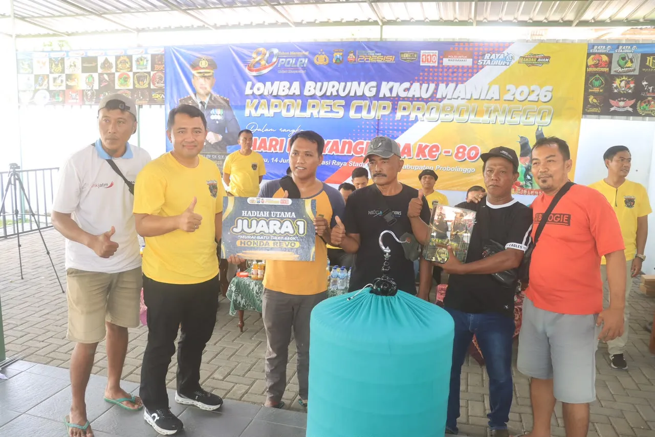Kapolres Cup 2026 Meriahkan Hari Bhayangkara ke-80, Ratusan Kicau Mania Padati Raya Stadium Paiton