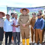 Gubsu Bantu Bibit Jagung 40 Hektare, Bupati Vandiko Turun Lapangan Tanam Benih Bersama Petani