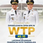 Pemerintah Kota Tasikmalaya Raih Opini (WTP) BPK RI Ke-10 Kali