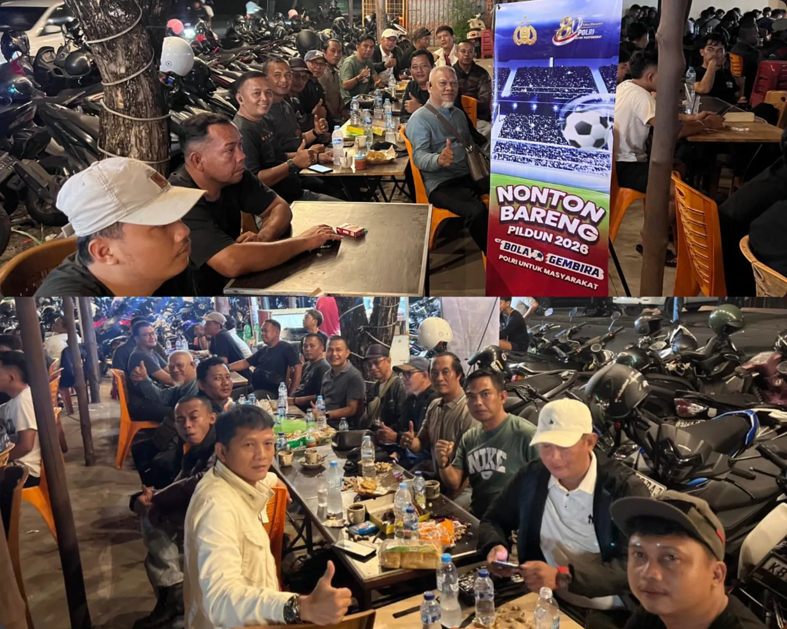 Keseruan Nonton Bareng Piala Dunia 2026, Polda Kalbar Rangkul Masyarakat dan Media
