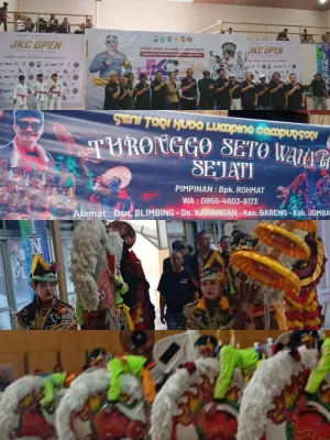 Kesenian Kuda Lumping Turonggo Seto Wahyu Sejati Meriahkan Pembukaan Kejuaraan Karate Inkanas Se-Jawa Timur