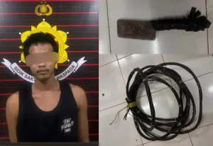 Nekat Gasak Kabel Tower Telkomsel Rp 15 Juta, Pemuda di Kubu Raya Berakhir di Sel