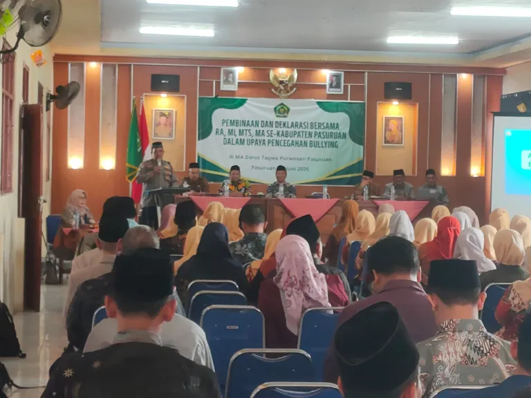 Polres Pasuruan dan Madrasah Satukan Langkah Cegah Bullying, Deklarasikan Lingkungan Pendidikan Aman dan Bermartabat