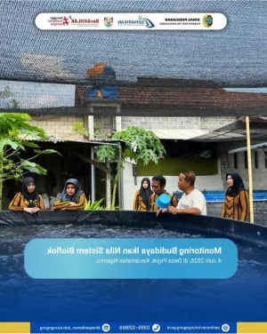 Optimalkan Produksi Nila, Dinas Perikanan Tulungagung Monitoring Budidaya Sistem Bioflok di Ngantru