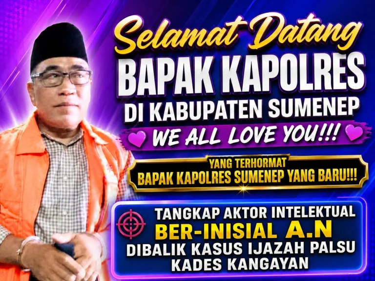 Jangan Berhenti di Arsan! Gabungan Tokoh Pemuda Muhammadiyah Desak Kapolres Sumenep Yang Baru, Bongkar Aktor Intelektual Dugaan Pemalsuan Ijazah Kades Kangayan hingga ke Akar-Akarnya”