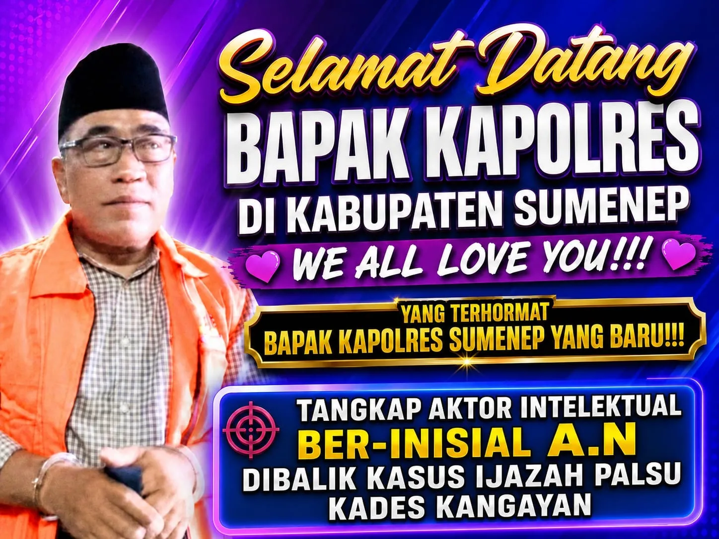 Jangan Berhenti di Arsan! Gabungan Tokoh Pemuda Muhammadiyah Desak Kapolres Sumenep Yang Baru, Bongkar Aktor Intelektual Dugaan Pemalsuan Ijazah Kades Kangayan hingga ke Akar-Akarnya”