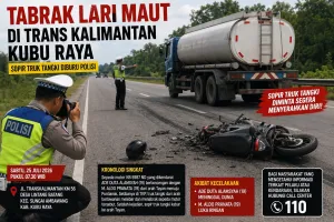 Tabrak Lari Maut di Trans Kalimantan Kubu Raya, Polisi Minta Sopir Truk Tangki Segera Menyerahkan Diri