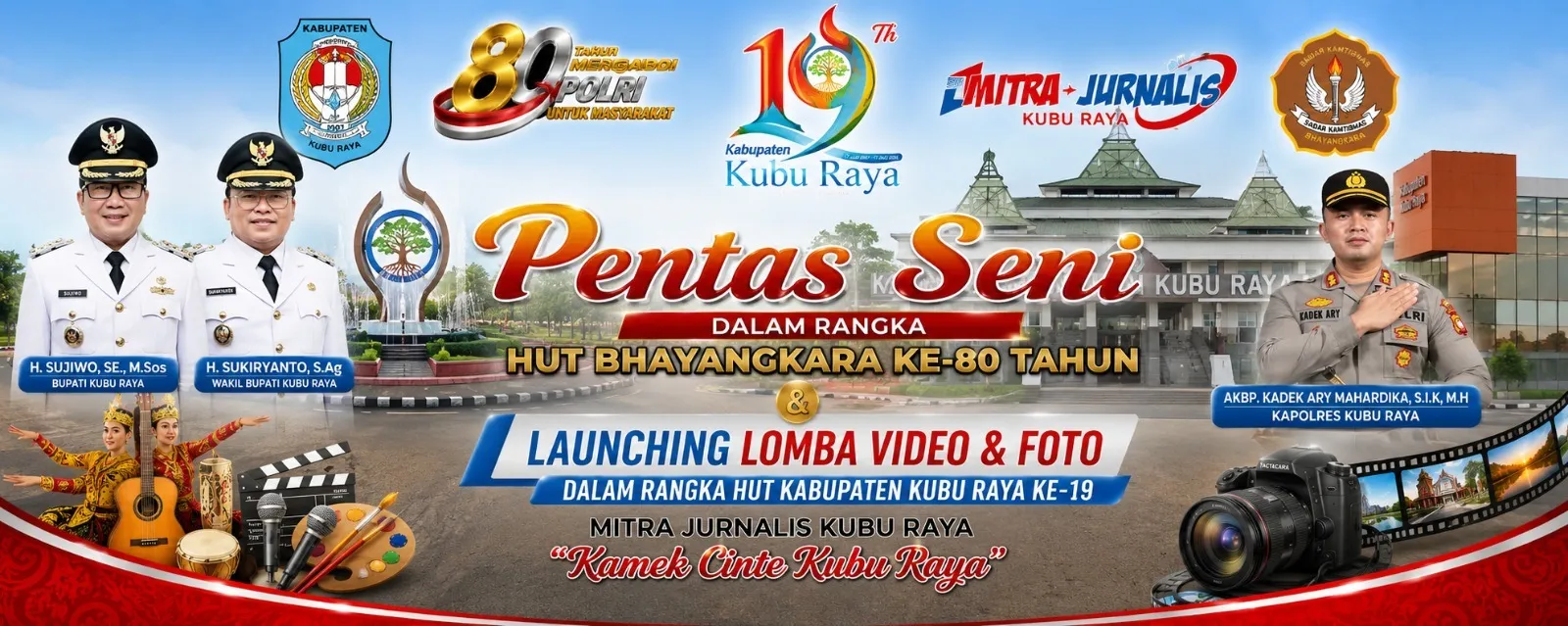 *Mitra Jurnalis dan Pokdarkamtibmas Kubu Raya Gelar Pentas Seni HUT Bhayangkara Ke-80, Sekaligus Launching Lomba Video dan Foto HUT Kubu Raya ke-19*