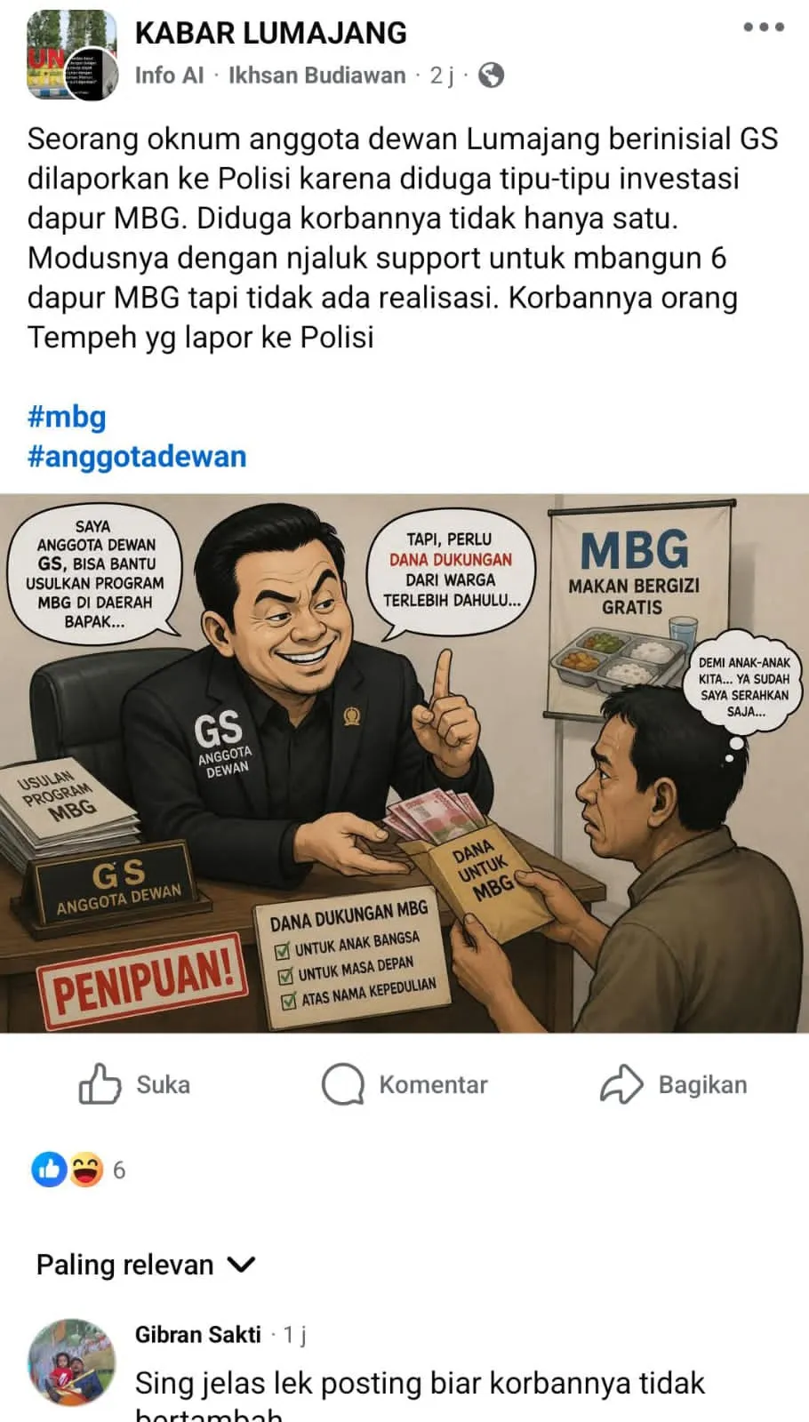 Dugaan Penipuan Program MBG Seret Nama Oknum Anggota Dewan, Publik Menanti Klarifikasi