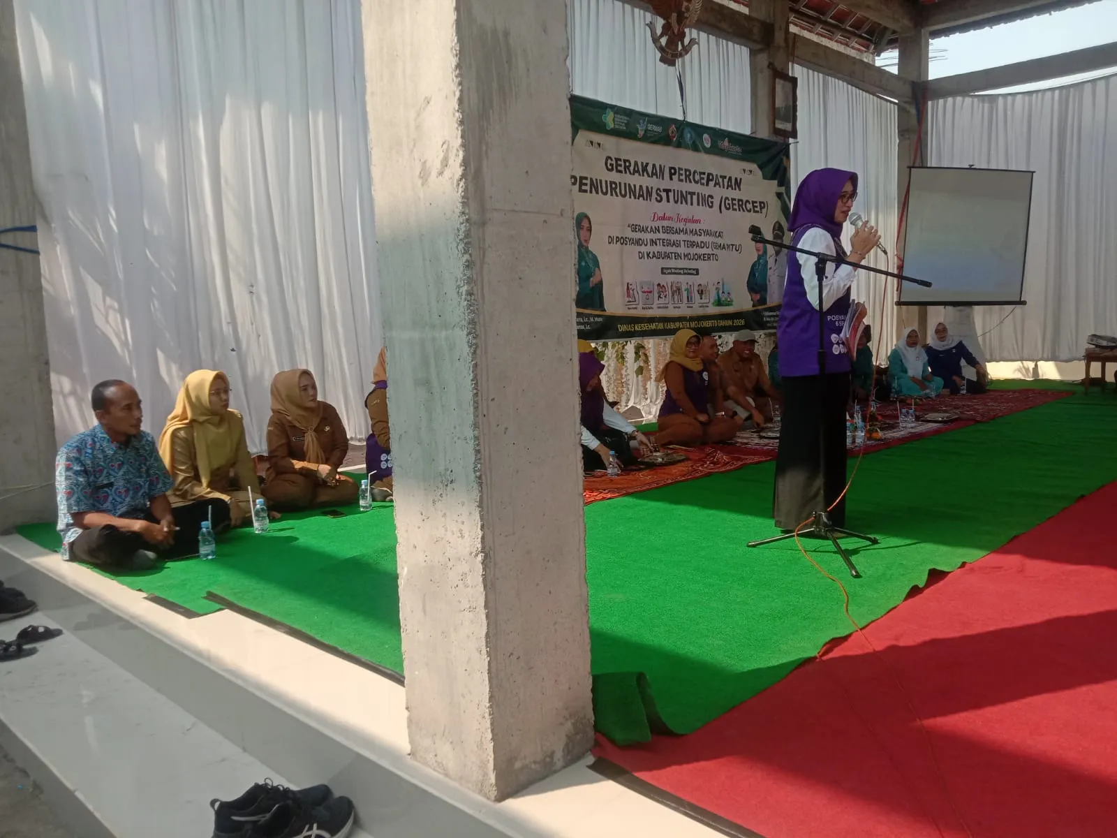 Gencarkan GERCEP, Pemkab Mojokerto Gelar Gerakan Bersama Masyarakat di Posyandu Integrasi Terpadu