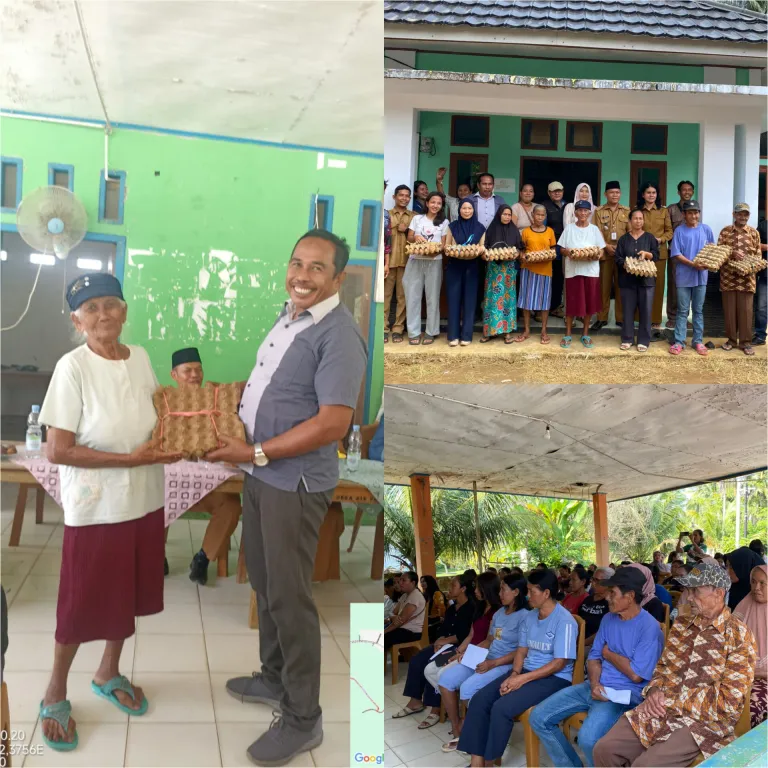 Pemdes Air Petai Bagikan Telur Sebanyak 250 KK Program Ketahanan Pangan