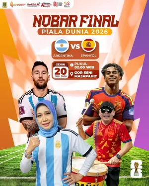 Pemkot Mojokerto Gelar Nobar Final Piala Dunia 2026, Ajak Warga Rayakan Euforia dengan Sportivitas