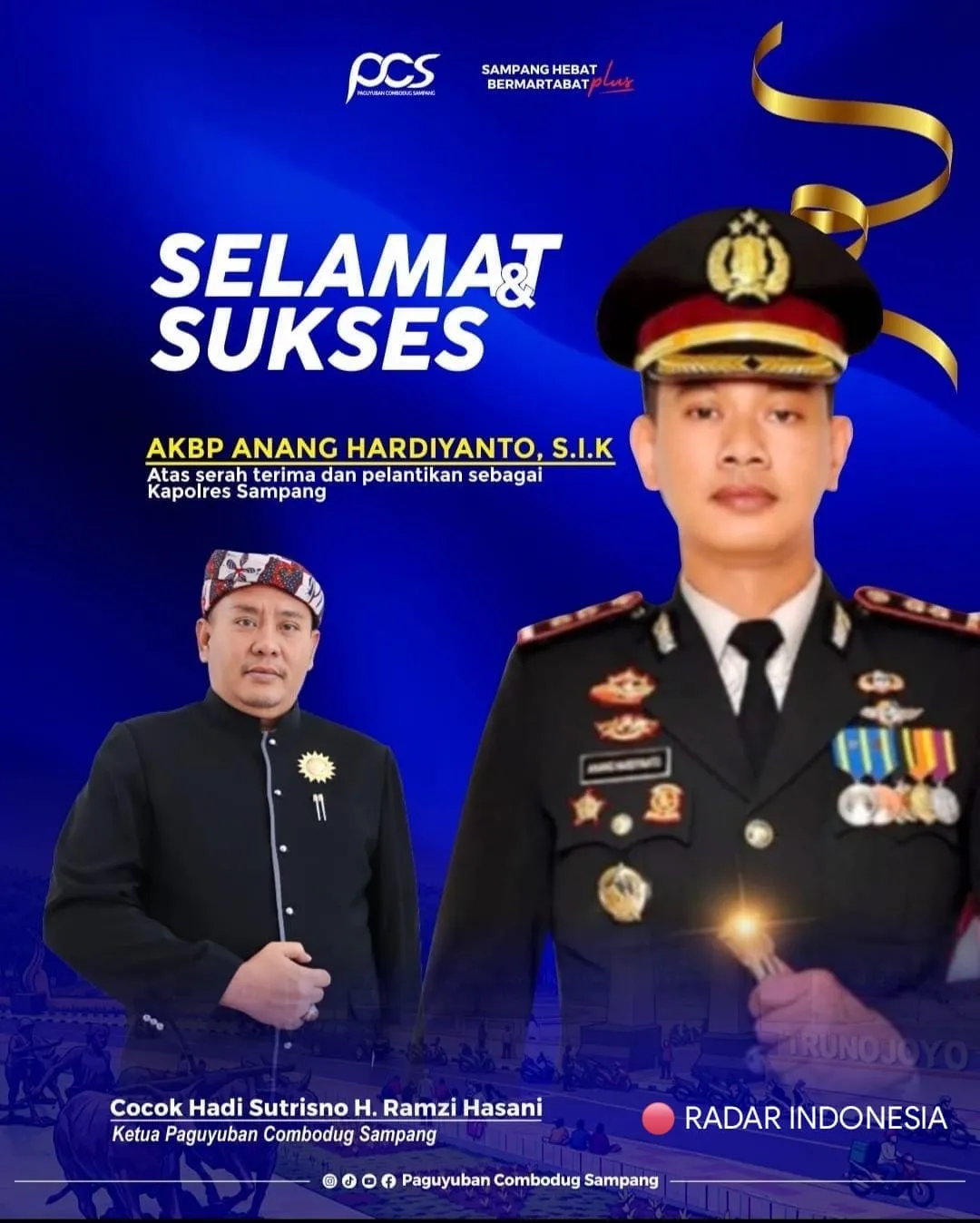 Doa Dua Jabatan untuk Satu Amanah: Combodug Sampang Sambut Kapolres Baru