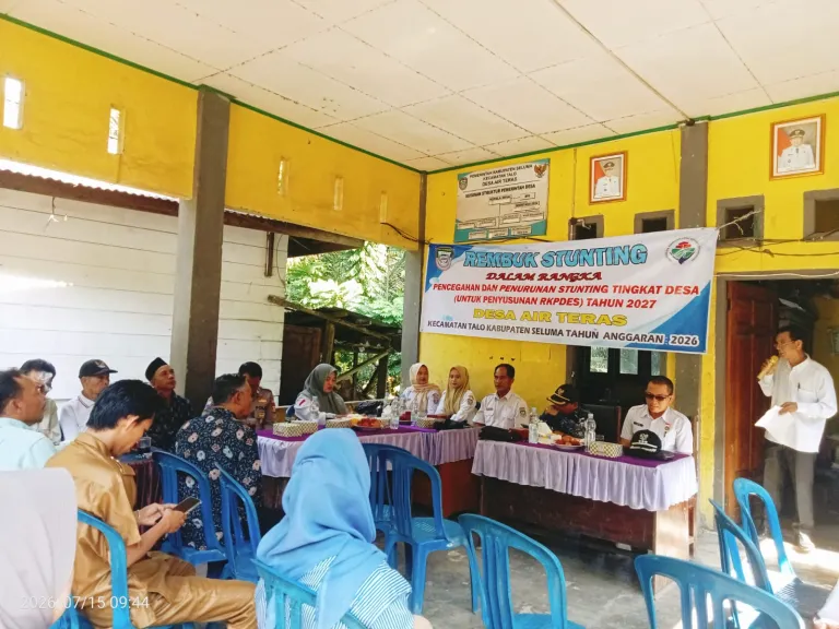 Rembuk Stunting Desa Air Teras 2026, Perkuat Komitmen Wujudkan Generasi Sehat dan Berkualitas