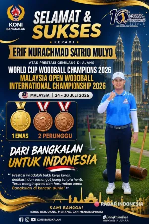 Dari Bangkalan untuk Dunia: Erif Satrio Sumbang Emas untuk Indonesia di World Cup Woodball 2026