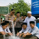 Sumur Bor Bantuan Kapolres Kubu Raya Akhirnya Mengalir, 600 Santri Kini Punya Air Bersih