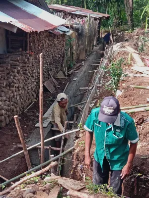 Pembangunan Saluran Drainase Di Desa Kelindang Hampir Rampung,Kades Sampaikan Terimakasih