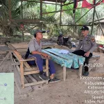 Pererat Silaturahmi, Polsek Air Besar Landak Gelar Patroli Dialogis dan Himbauan Kamtibmas di Desa Serimbu