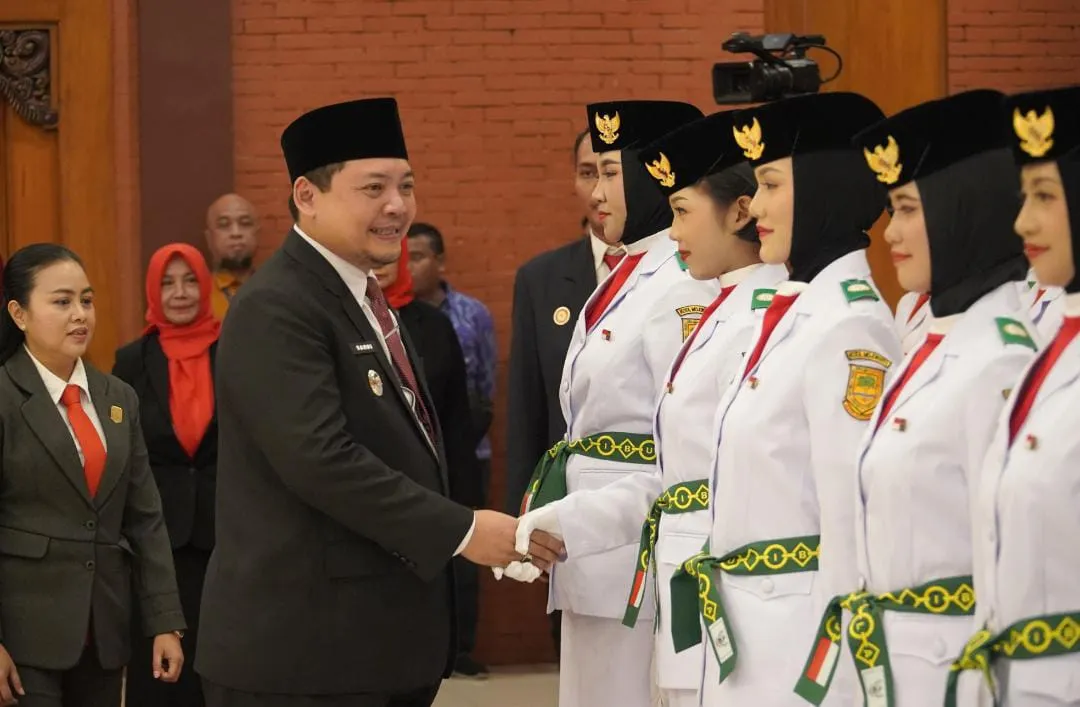 76 Paskibraka Kota Mojokerto Dikukuhkan, Diminta Jadi Teladan Generasi Muda