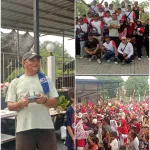 Meriahkan HUT RI Ke-81 Warga Parit Tanggok Melakukan Gerak Jalan Santai