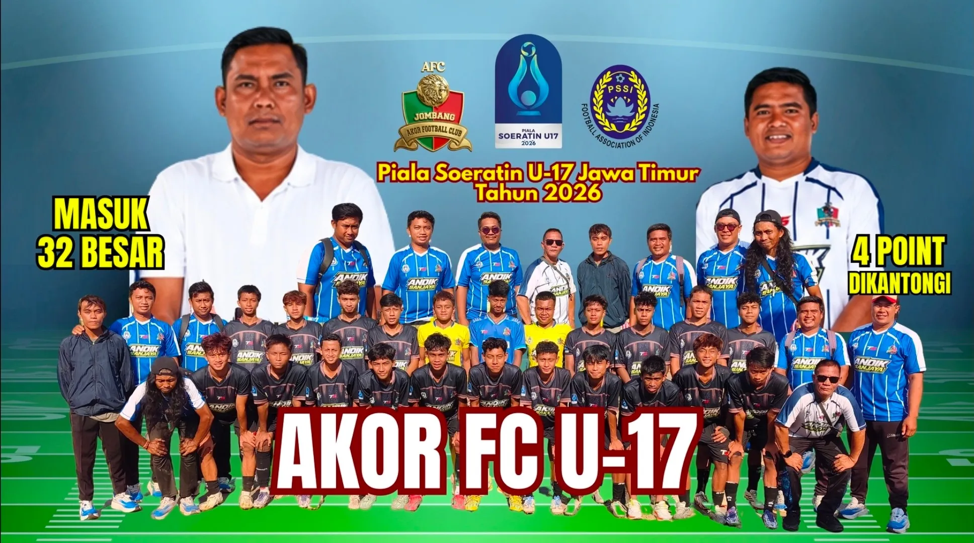 AKOR FC U-17 Tembus Babak 32 Besar Piala Soeratin Jatim U17 2026 Usai Tahan Imbang PERSEKAM METRO MALANG