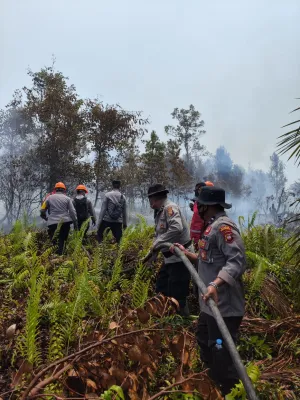 Polres Ketapang Intensif Tangani Karhutla di Muara Pawan