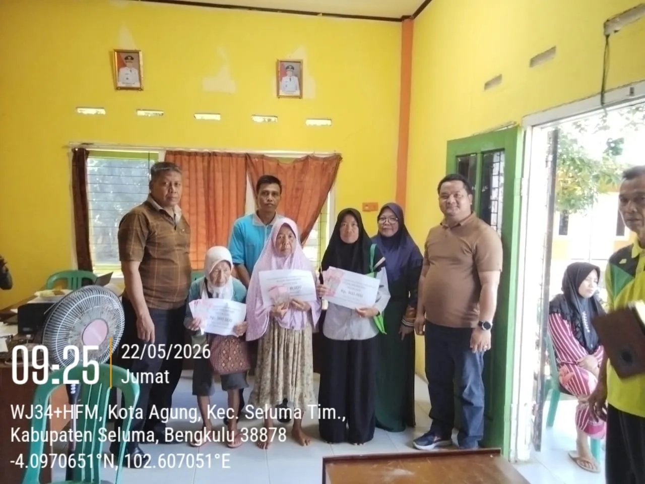 Pemerintah Desa Kota Agung Kembali Selurkan BLT DD sebanyak 11 KPM, prioritaskan Lansia,Penyakit menahun dan Miskin ekstrim
